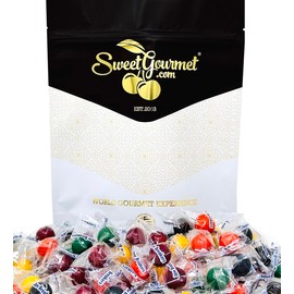 SweetGourmet Assorted Jaw Busters Jawbreakers Wrapped Hard Candy | 1 Pound