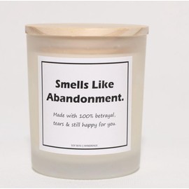 Smells Like Abandonment Candle - Coworker Leaving Gifts for Women Men, Retirement, Farewell, Going Away, Moving Away, Goodbye Gifts for Nurse Teacher Boss Coworkers
