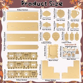 COcnny Day of the Dead Altar Ofrenda - Wooden Shadow Box Photo Frame Set for Dia De Los Muertos Altar Memorial Decorations, Skull Candle Tabletop Ofrenda Display Decor for Pet Dog Remembrance (1 Set)