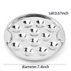 BAOPUSHIDAJILI 2Pcs Stainless Steel Escargot Plates with 12 Compartment Holes
