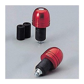 ハリケーン(HURRICANE) アルミサイドキャップ P30砲弾型 レッド HB0314R バーエンド