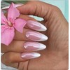 White French Tip Press on Nails Medium Almond Fake Nails