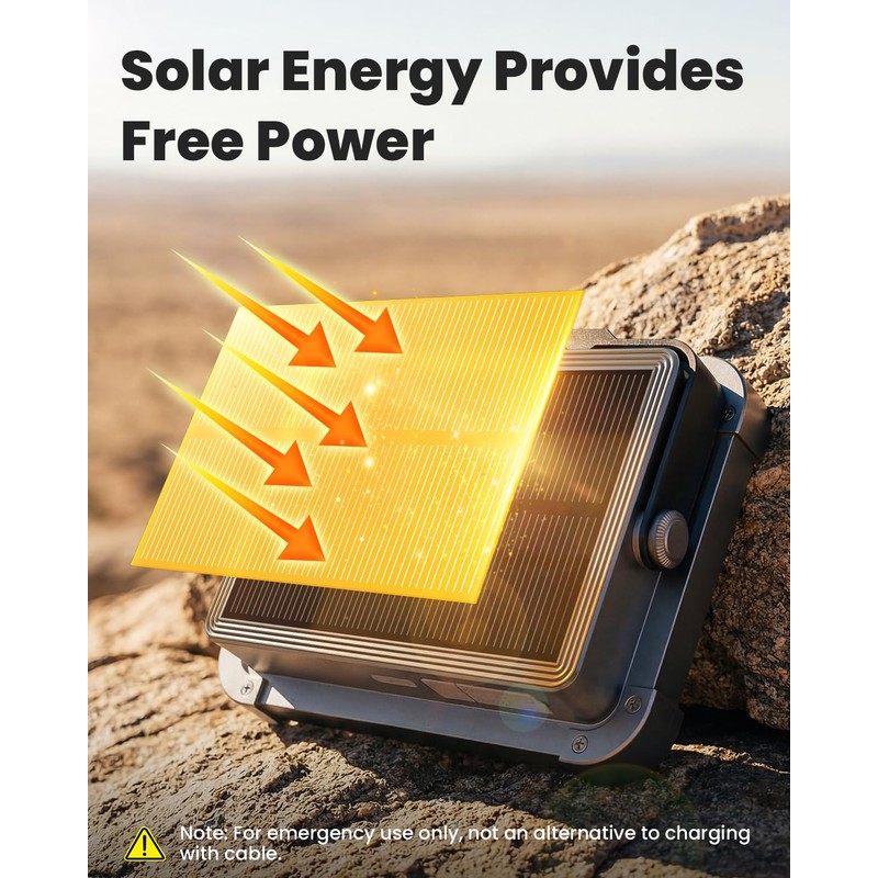 Solar Camping Lantern, 26800mAh Ultra Long Lasting Rechargeable LED Lantern