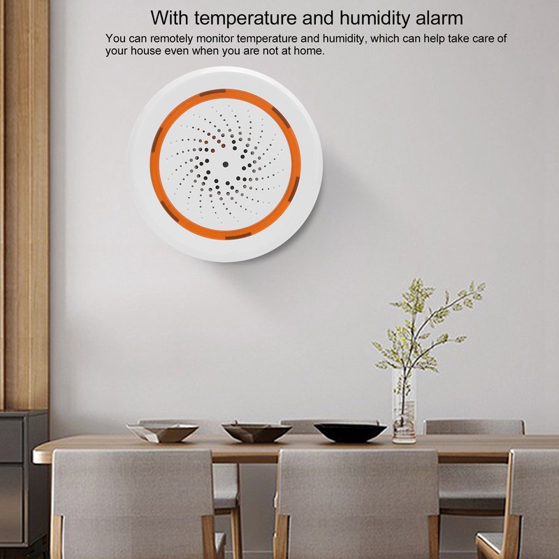 Smart Sensor for TUYA VoiceActivated Wireless AcoustoOptic Temperature Humidity 3