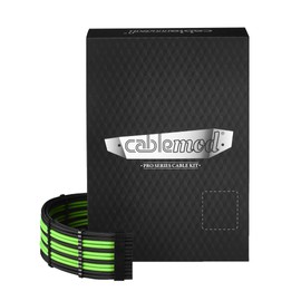 CableMod RT-Series Pro ModMesh Sleeved Cable Kit for ASUS/Seasonic/Phanteks Revolt (Black/Light Green)