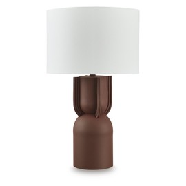 Signature Design by Ashley Rowandale Modern Metal Table Lamp with 3-Way Switch, Dark Brown