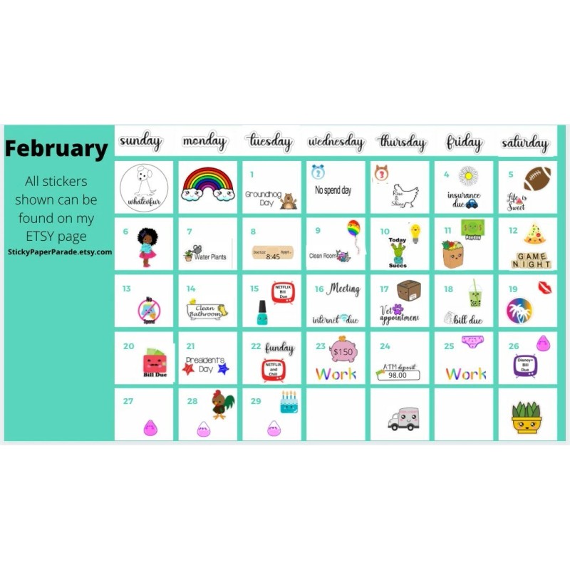 Homemade Period Tracker Planner Stickers #35  / Planner Stickers  /
