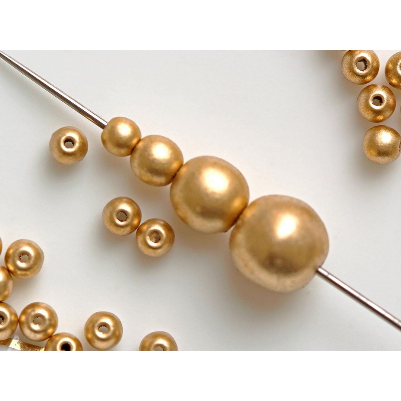 Set of Genuine Czech Round Czech Glass Beads 3mm, 4mm,