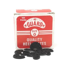GUARD Quality Heel & Toe Plates Polyurethane (Plastic) Taps Savers 10 Pair Self-Adhesive with Nails! Made in USA! (#0)