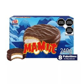 GAMESA Galletas Gamesa Mamut con cobertura sabor chocolate 8 paketinesde30g C/U