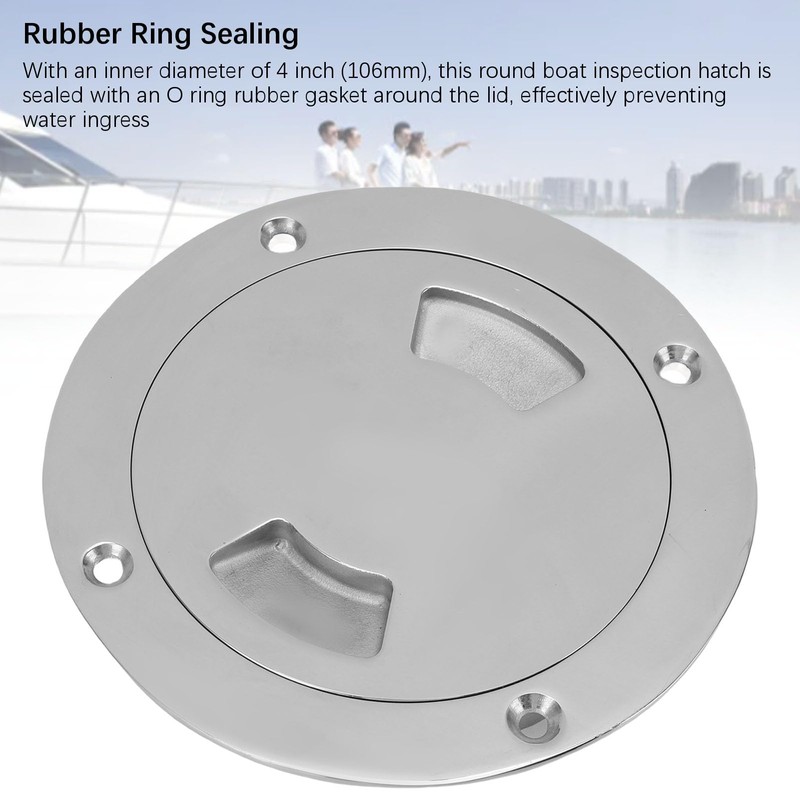 4 Inch Hatch 316 Stainless Steel Round Non Slip Inspection