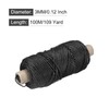sourcing map Twisted Mason Line Nylon Twine String Cord Black