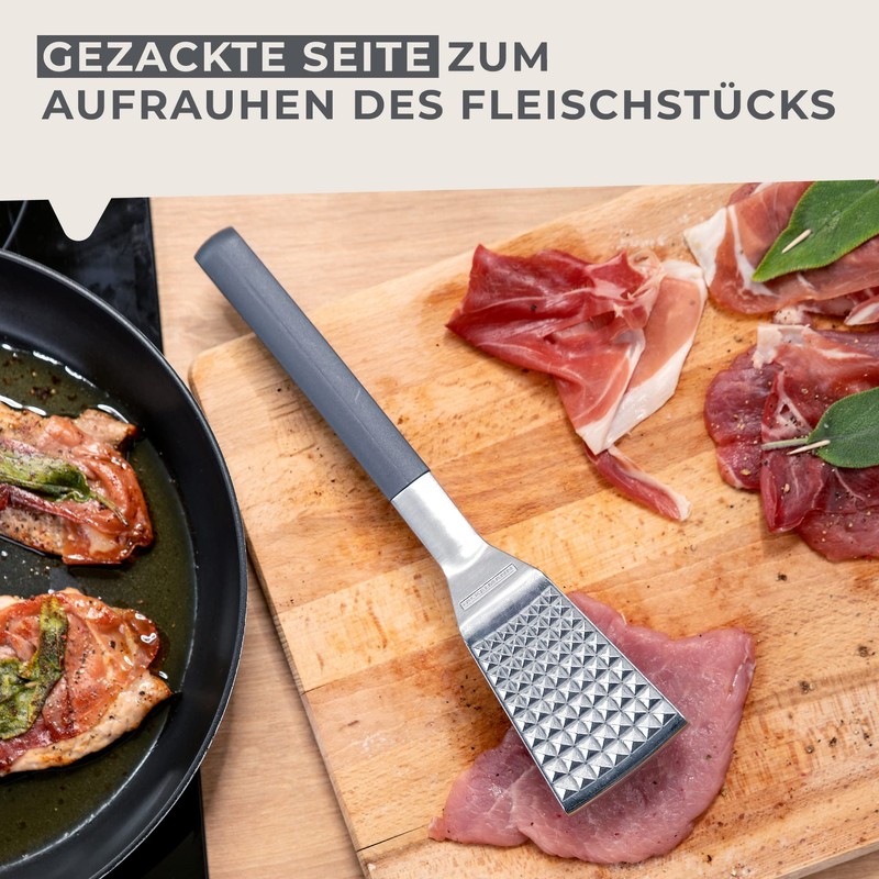 Fackelmann Statement Aluminium Meat Tenderiser - Meat Hammer with Smooth