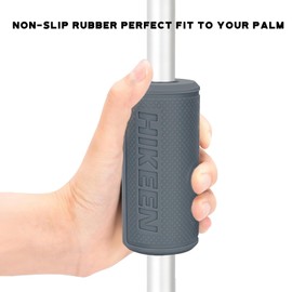 Hikeen Barbell Grips, Bar Dumbbell Grips, Non-Slip Barbell Grips, Hard Rubber Grips for Weightlifting, Forearm Strengthening, Muscle Building, Wearable Muscle Training Goods, 1.77", 2", 2.25" and 2.75
