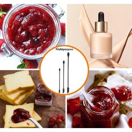 TIKA 3-Piece Silicone Spatula Set - Fruit Jam Scraper & Cosmetic Bottle Kitchen Tools