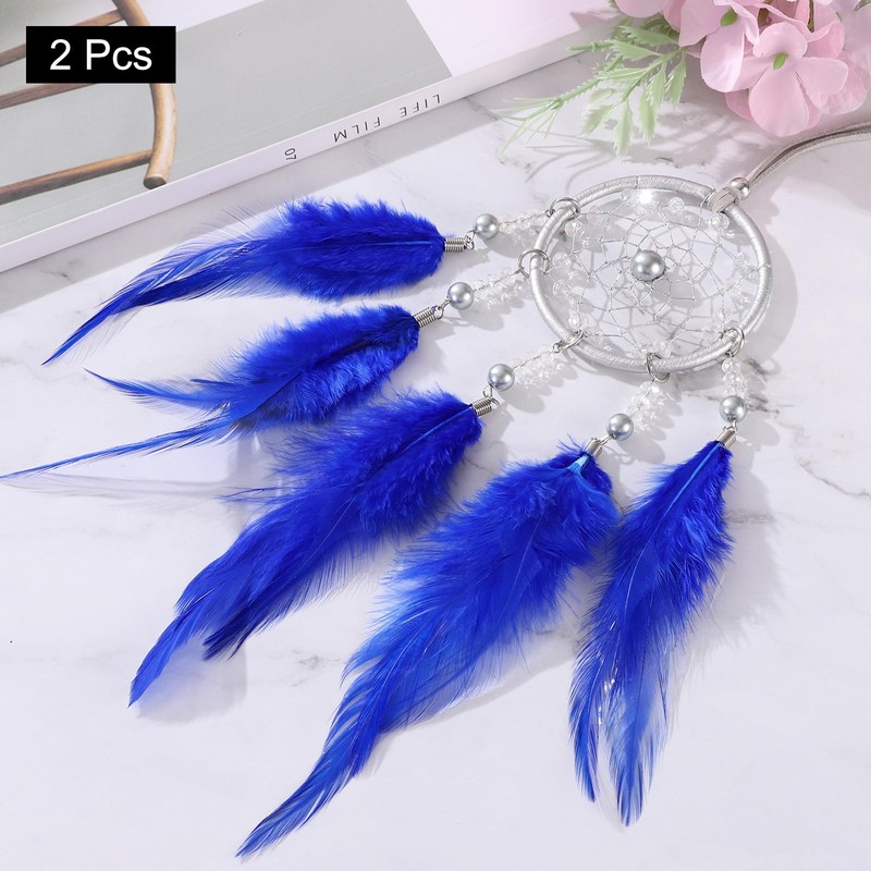 sourcing map 2pcs Dream Catchers with Crystal Beads Wall Decor