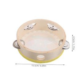 SUPVOX Handheld Tambourine Drum for Ergonomic Musical Instrument for Classroom Activities Crisp Engagement