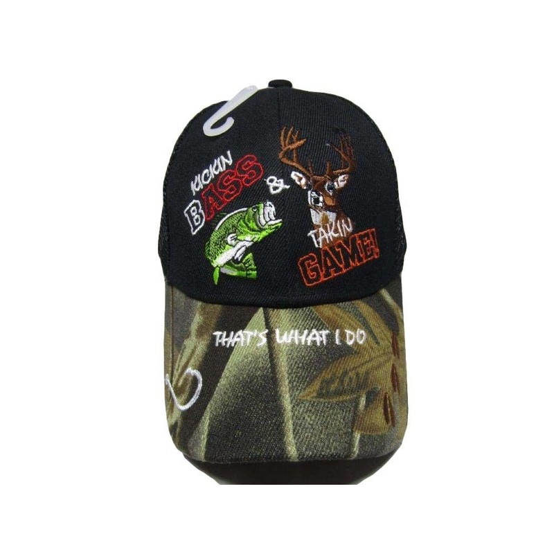 K's Novelties Kickin Bass Takin Game Hunting Camo Black Front