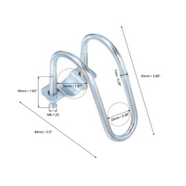 uxcell Cross-Connector Vertical Pipe Clip, 8pcs Fit 1"(25mm) to 2"(50mm) Crossover Buckle Steel Cross Pipe Clamp for Greenhouse Awning Frames