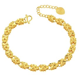 AT Jewellery - 9ct Yellow Gold Filled Ladies Designer-Link Elegant Adjustable Bracelet