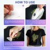 MAYJOYDIY Peacock Feathers Rhinestone Iron-On Transfer Sticker Stars Feather Bling