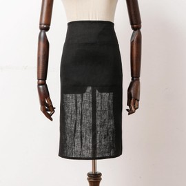 HSOFTIFY 100% Linen Bistro Half Apron, Waist Apron With 2 Pockets For Women Men Waitress Server Cooking Kitchen Restaurant Teacher, Black