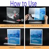 5Pack Acrylic Sign Holder,5.9 x8.2Inch Clear Display Sign Stand,Vertical Double-Sided