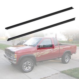 Dexepe 2Pcs Outer Door Weatherstrip Window Seal Belt Car Window Rubber Moulding Trim Compatible with Nissan Pickup D21 Hardbody 1986-1994 Replace 80820-01G00 80821-01G00