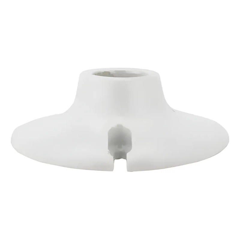Pack 10 Portalamparas Argos Redonda 4 PuLG Ceramica Color Blanco
