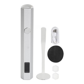 Mini LED Nail Lamp 2 Gears Portable Clear Silicone Tip Adjustable Magnetic Digital Nail Light Silver