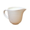 White Jewel Milk Jug Ceramic Geometric Glossy Kitchen Cream Serving