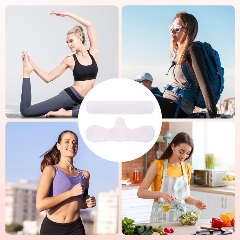 Pack of 10 Bra Inserts, Sweating, Underbust Sweat Protection, Rectangular