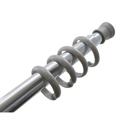 2 Pack 24 Piece Plastic Basic Locking Oval Hook Easy Gliding Shower Curtain Rings (Gray)