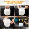 WrosKay 50Pcs Paint Sprayer Cup Liners,7.8‘’ X 11.8‘’ Paint Sprayer