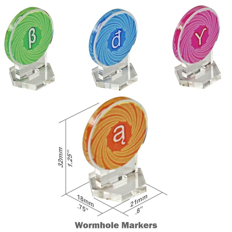 LITKO Premium Printed Wormhole Marker Set Compatible with Twilight Imperium