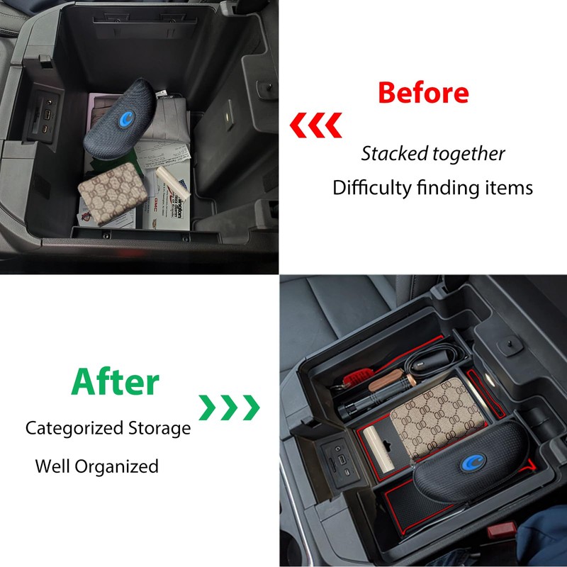 Zxiaochun Full Size Center Console Armrest Box Organizer Tray for