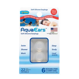 Aqua Ears Soft Silicone Earplugs (6 Pair)