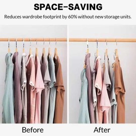 Heavy Duty Clothes Hanger Connector Hooks, Space Saving Hangers, Wardrobe Organiser for Coat Storage College Dorm Home Closet Accessories (60)