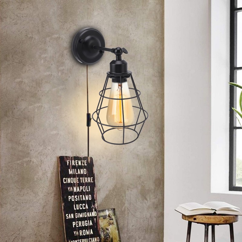 Farmhouse Wall Light Fixtures Industrial Wall Mount Vintage Bedside Light