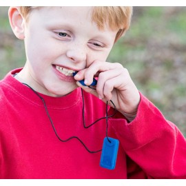 Chewigem Super Soft Dog Tag Pendant - Red | Discreet, Chewable Necklace & Sensory Chew for Anxiety Reduction & Improved Focus | Designed for Mild Mod Chewers with Sensory Processing Difficulties, Autism, ADHD, and SPD Needs.