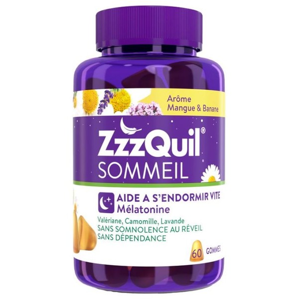 Vicks  Zzzquil Sommeil Mangue Banane Gommes , Box of 60