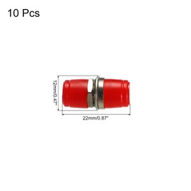 sourcing map Fiber Optical Coupler FC to FC UPC Round Flange, Single Mode Simplex Adapter, FC-FC UPC, for Network Internet Connector, 10pcs