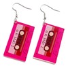 Colorful 70'S 80'S Cassette Tape Resin Acrylic Dangle Earrings for