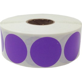 Purple Color Coding Labels for Organizing Inventory 1 Inch Round Circle Dots 500 Total Adhesive Stickers On A Roll