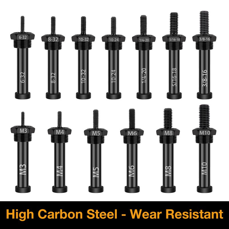 YUZES 1/4-20 Rivet Nut Tool Tip, Replacement Mandrel, Compatible 30