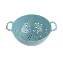 couponhub Heavy Duty 6 Inch Food Colander,Large Capacity Vegetable Strainer with Double Handles,Plastic Multipurpose Fruit Draining Basket for Kitchen(Light Blue)
