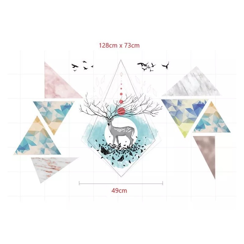 DaraBaby Vinil Decorativo Pintura Estilo Nórdico Venado Sala Hogar