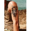 6 Blätter Temporäre Totenkopf und Rosen Tattoos Skull Tattoos Deadhead