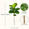 Artificial Ficus Tree Branch, 27.55 in Fake Green Plant Decor