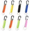 Paracord Schlüsselanhänger mit Karabiner, 8 Stück robuste Militär-Überlebens-Paracord-Schlüsselanhänger für Herren